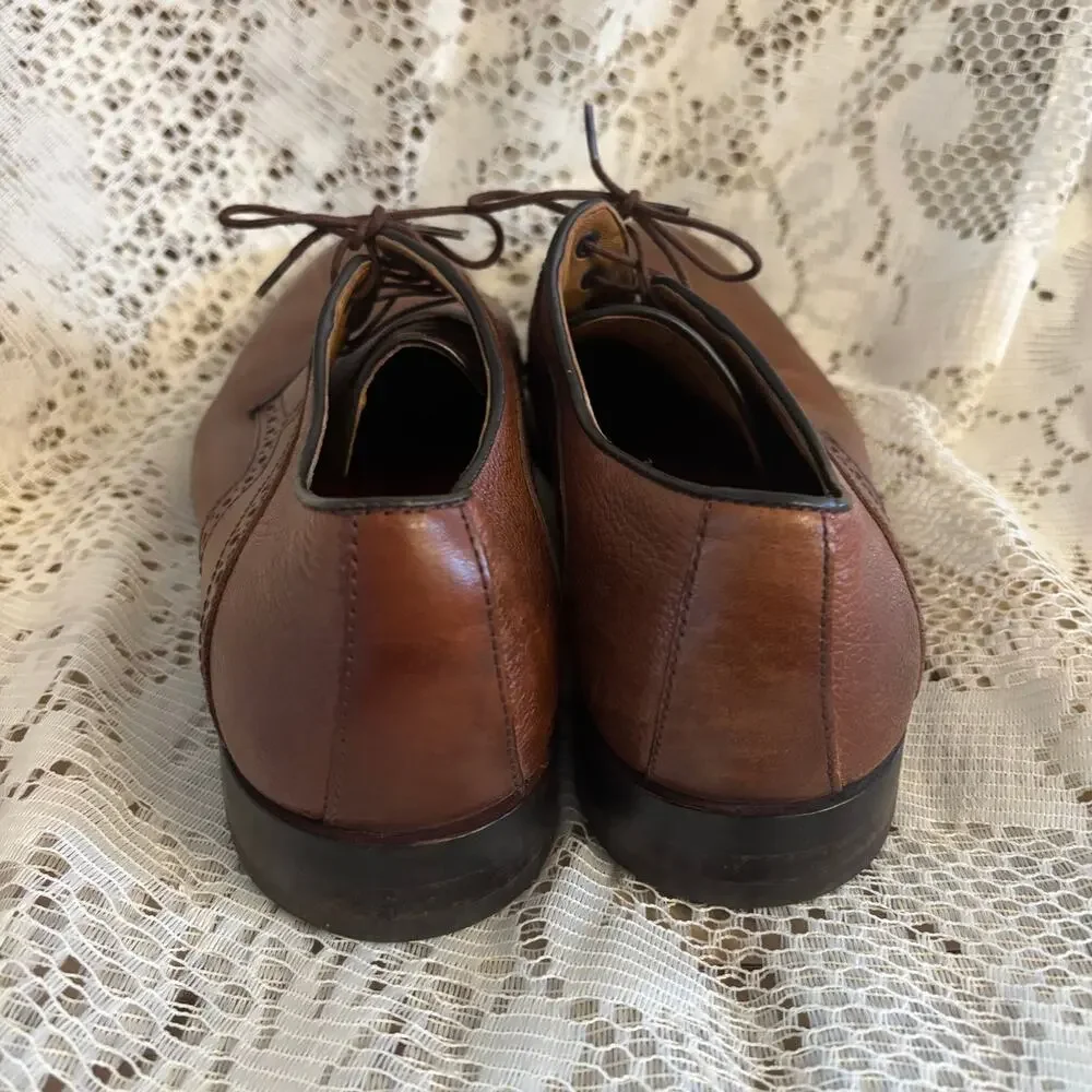 Johnston & Murphy Men's US 8 M Saddle Cognac Brown Derby Oxfords Shoes